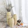 Tall Rattan Floor Vase for Bamboo and Floral Displays