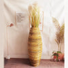 Tall Rattan Floor Vase for Bamboo and Floral Displays