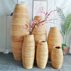 Tall Rattan Floor Vase for Bamboo and Floral Displays