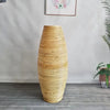 Tall Rattan Floor Vase for Bamboo and Floral Displays