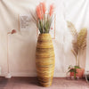 Tall Rattan Floor Vase for Bamboo and Floral Displays