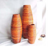 Tall Rattan Floor Vase for Bamboo and Floral Displays