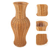 Rattan Floor Vase for Rustic Home and Floral Arrangements