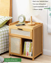 Solid Wood Bedside Table with Storage Cabinet for Modern Bedrooms