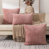 Geometric Plush Cushion Cover for Decorative Pillows (45x45cm)