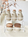 Japanese Ceramic Spice Jar with Wooden Lid for Kitchen Storage