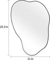 Large Irregular Asymmetrical Mirror for Unique Modern Interiors