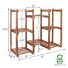 Multi-Tier Bamboo Plant Stand for Bonsai and Flower Display