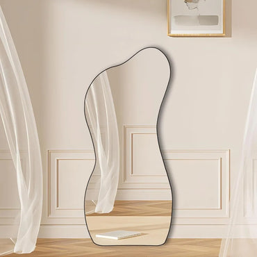 Large Irregular Asymmetrical Mirror for Unique Modern Interiors
