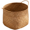 Japanese Style Woven Seagrass Baskets for Storage and Decor