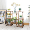 Multi-Tier Bamboo Plant Stand for Bonsai and Flower Display