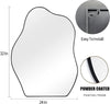 Large Irregular Asymmetrical Mirror for Unique Modern Interiors
