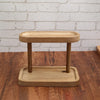 Wooden Jewelry Organizer with Double Layer Display Shelf