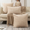 Geometric Plush Cushion Cover for Decorative Pillows (45x45cm)