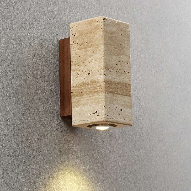 Wabi Sabi Marble Wall Lamp for Bedroom, Staircase, and Corridor Decor