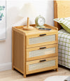 Solid Wood Bedside Table with Storage Cabinet for Modern Bedrooms