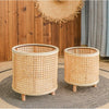 Rattan Plant Stand for Indoor and Outdoor Gardening