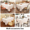 Faux Linen Tablecloth for Waterproof and Washable Use