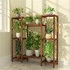 Multi-Tier Bamboo Plant Stand for Bonsai and Flower Display