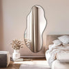 Large Irregular Asymmetrical Mirror for Unique Modern Interiors
