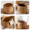 Japanese Style Woven Seagrass Baskets for Storage and Decor