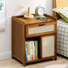 Solid Wood Bedside Table with Storage Cabinet for Modern Bedrooms