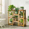 Multi-Tier Bamboo Plant Stand for Bonsai and Flower Display