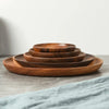 Acacia Wood Dinnerware Set for Salads and Desserts