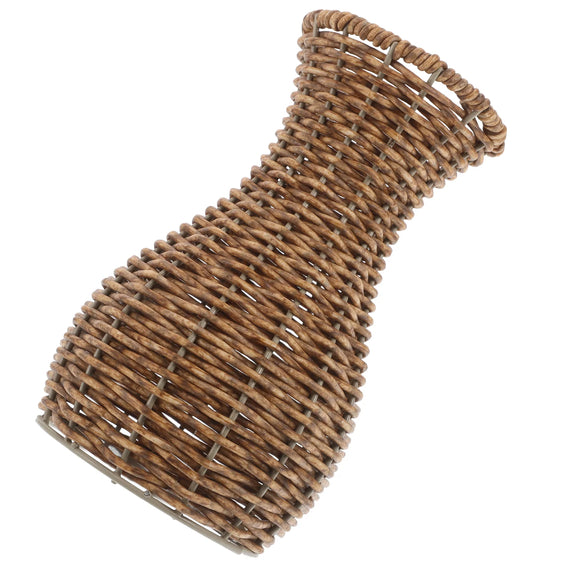 Large Handwoven Wicker Vase for Rustic Flower Arrangements
