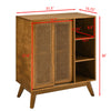 Mid-Century Rattan Sideboard Cabinet for Dining Room and Entryways