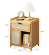 Solid Wood Bedside Table with Storage Cabinet for Modern Bedrooms