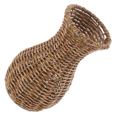 Large Handwoven Wicker Vase for Rustic Flower Arrangements