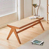 Japanese Rattan Bench for Dining and Relaxation Spaces