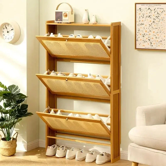 Slim Shoe Cabinet for Large-capacity Entryway Storage