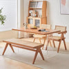 Japanese Rattan Bench for Dining and Relaxation Spaces