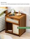 Solid Wood Bedside Table with Storage Cabinet for Modern Bedrooms