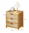 Solid Wood Bedside Table with Storage Cabinet for Modern Bedrooms