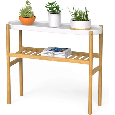 Bamboo Shelf for Indoor Plants and Storage