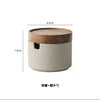 Japanese Ceramic Spice Jar with Wooden Lid for Kitchen Storage