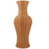 Rattan Floor Vase for Rustic Home and Floral Arrangements