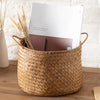 Japanese Style Woven Seagrass Baskets for Storage and Decor