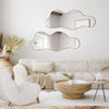 Large Irregular Asymmetrical Mirror for Unique Modern Interiors