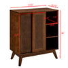 Mid-Century Rattan Sideboard Cabinet for Dining Room and Entryways