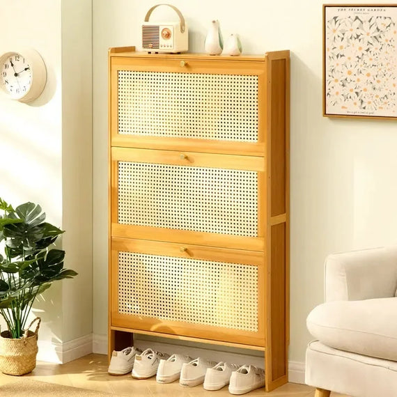 Slim Shoe Cabinet for Large-capacity Entryway Storage