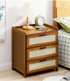 Solid Wood Bedside Table with Storage Cabinet for Modern Bedrooms