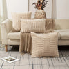 Geometric Plush Cushion Cover for Decorative Pillows (45x45cm)