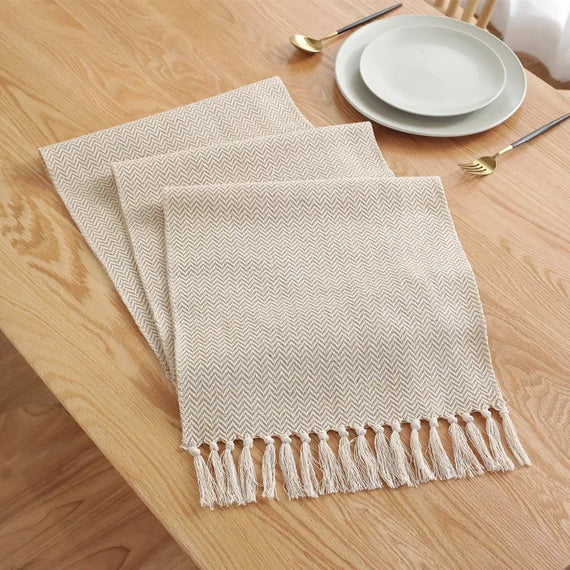 Handwoven Linen Table Runner for Home and Event Decoration