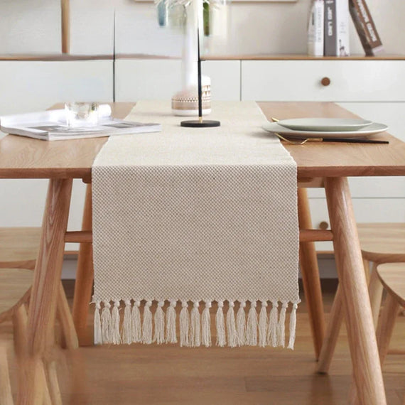 Handwoven Linen Table Runner for Home and Event Decoration