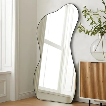 Large Irregular Asymmetrical Mirror for Unique Modern Interiors