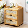 Solid Wood Bedside Table with Storage Cabinet for Modern Bedrooms